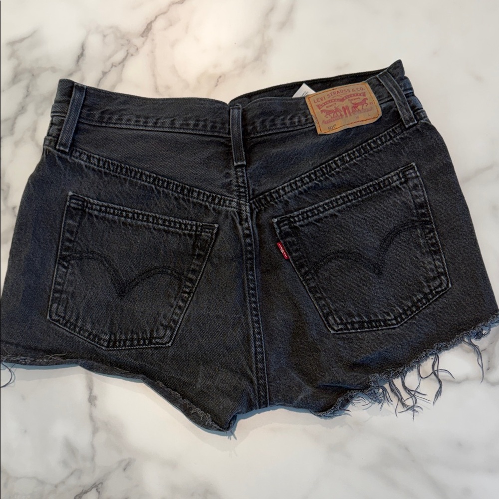 Levi's Women's Dark Gray Jean Shorts